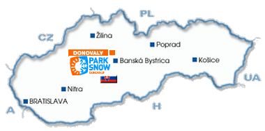 Mapa Slovenska - Donovaly